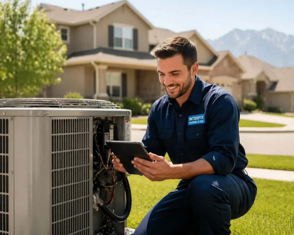 hvac technician servicing an ac unit.webp